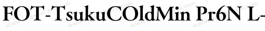 FOT-TsukuCOldMin Pr6N L字体转换